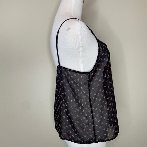 American Apparel Chiffon Tank Flowy Sz Small Abstract Floral Print - Picture 4 of 7